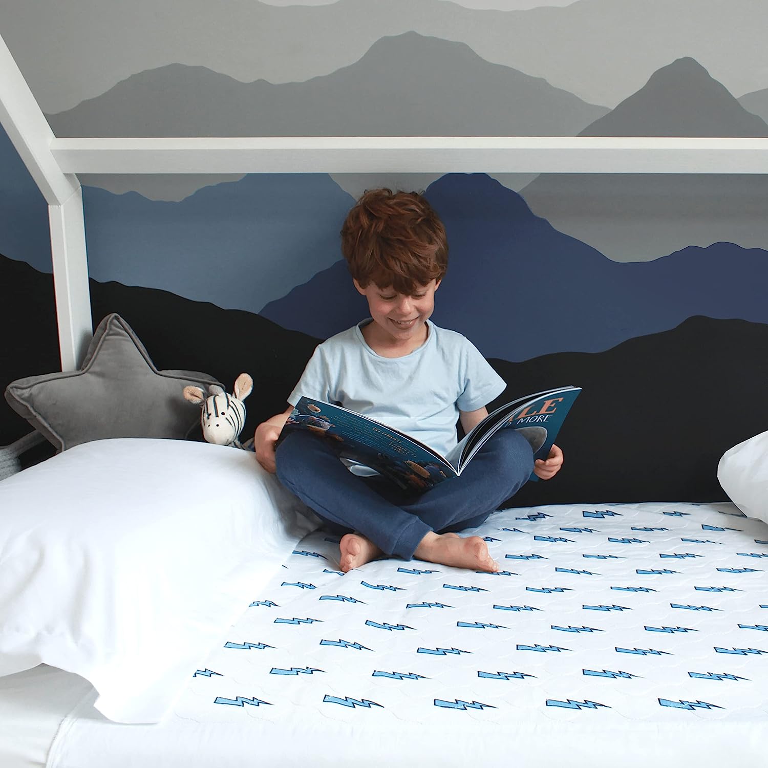 Hygge Sheets Potty Training Bed Pads - 100% Waterproof - Bed Wetting Pads for Twin and Toddler Beds - Reusable, Non Slip and Easy to Change at Night - Must Have for Parents - Rainbow - Image 7